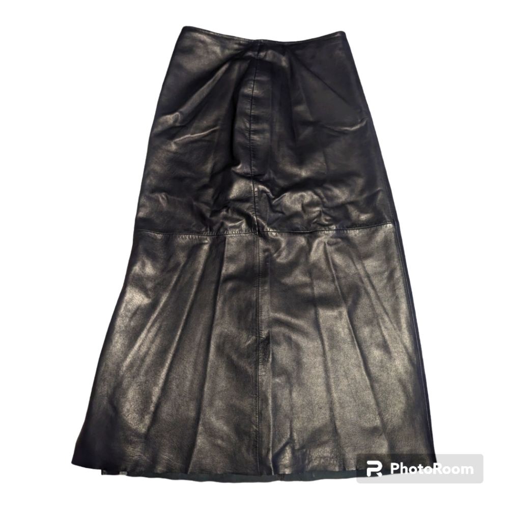 For Joseph Black Leather Full length skirt